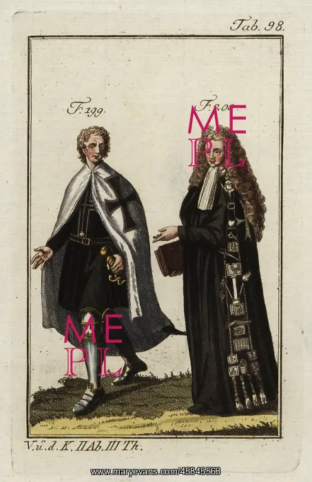 : A Teutonic knight and a Knight of Malta : A Teutonic knight and a Knight of Malta