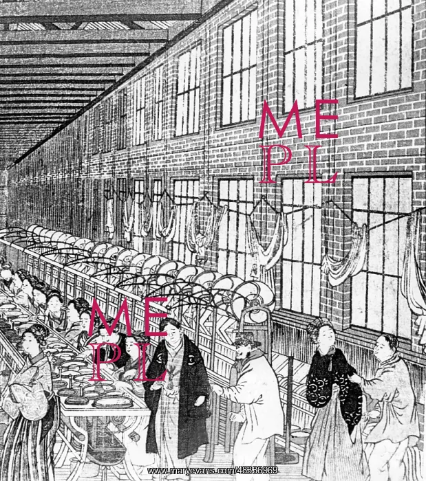 : textile factory in Japan, around 1900 : textile factory in Japan, around 1900