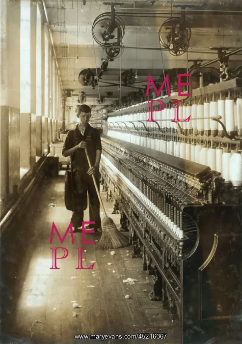 : A textile mill worker, King Philip spinning ? : A textile mill worker, King Philip spinning ?