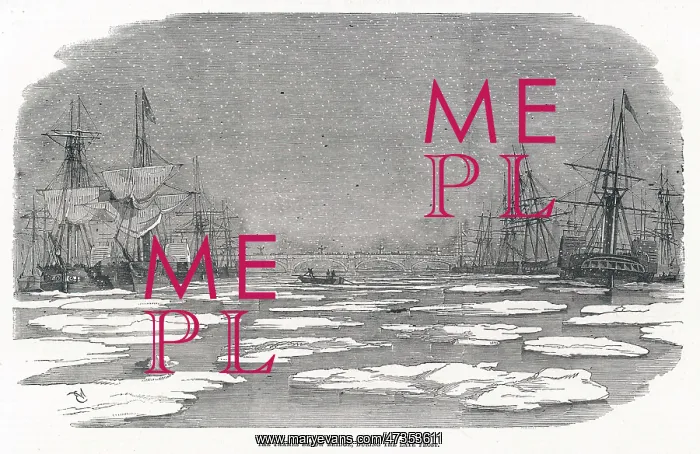 : THAMES FROZEN 1854 : THAMES FROZEN 1854