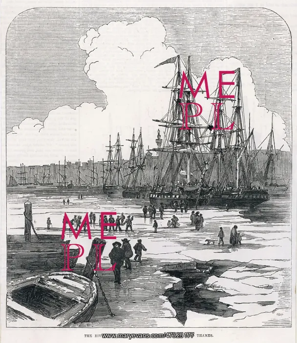 : THAMES FROZEN 1855 : THAMES FROZEN 1855