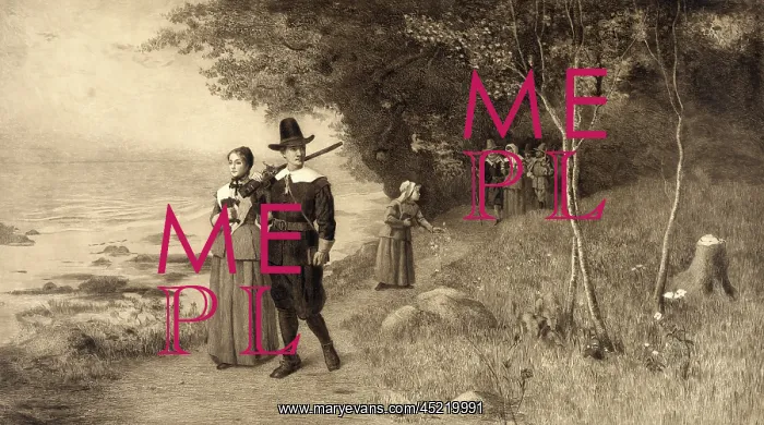  : Thanksgiving, Pilgrims holding bibles, circa ?