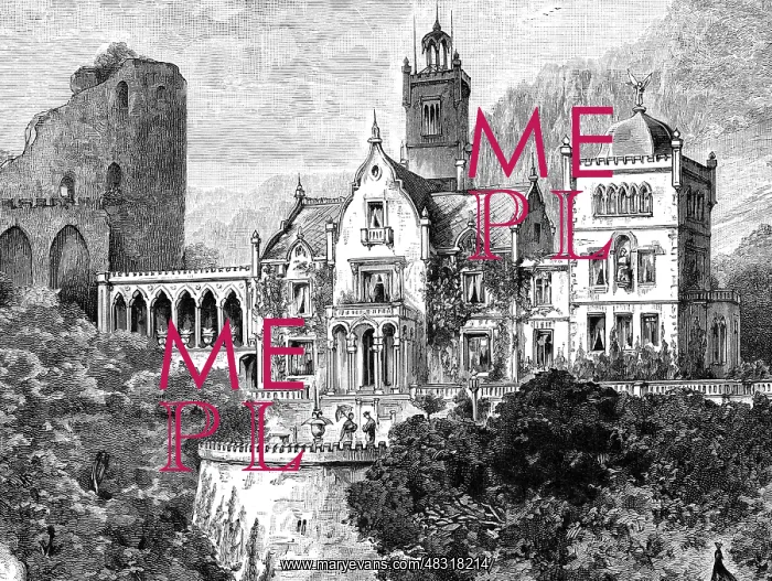 : The Tharandt Castle in Tharandt, 1907 : The Tharandt Castle in Tharandt, 1907