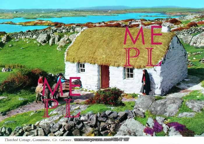 : Thatched Cottage, Connemara, County Galway, Ireland : Thatched Cottage, Connemara, County Galway, Ireland