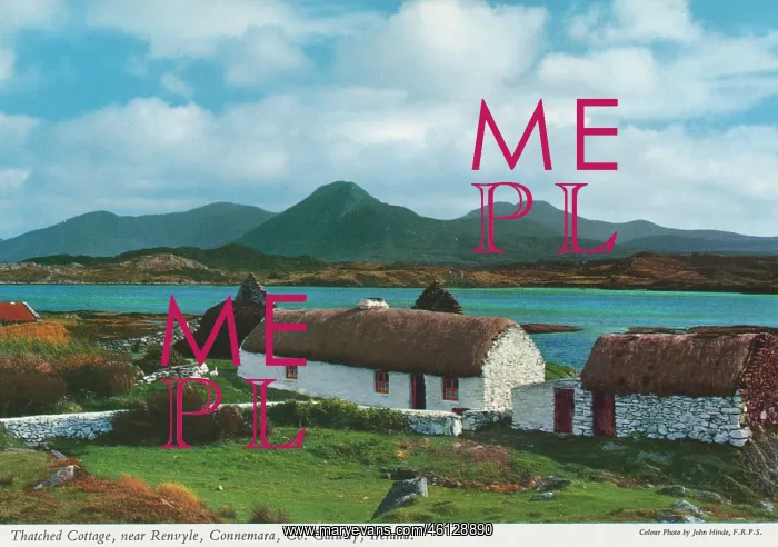 : Thatched Cottage, near Renvyle, Connemara, County Galway : Thatched Cottage, near Renvyle, Connemara, County Galway