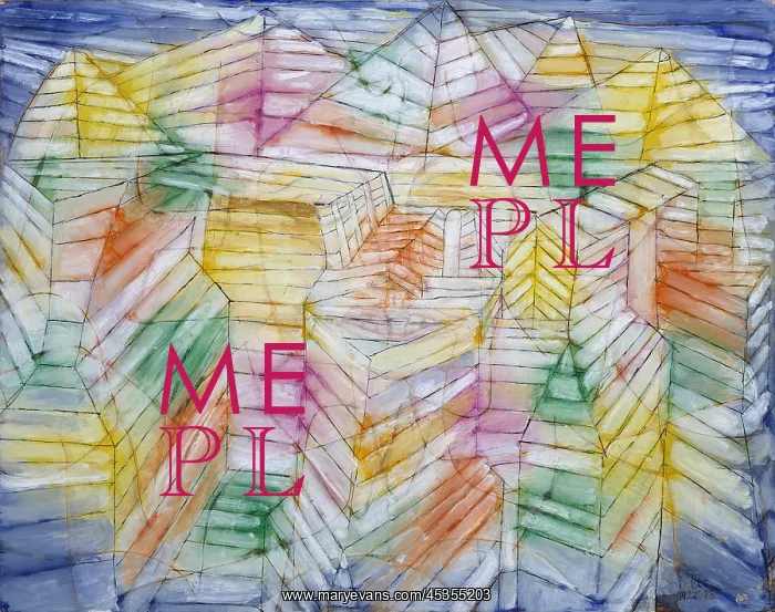 : THEATER-MOUNTAIN-CONSTRUCTION, by Paul Klee : THEATER-MOUNTAIN-CONSTRUCTION, by Paul Klee