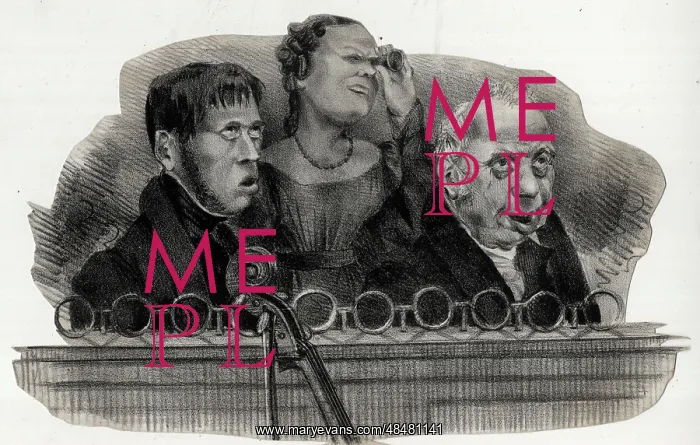  : At the Theatre, comical depiction of audience members