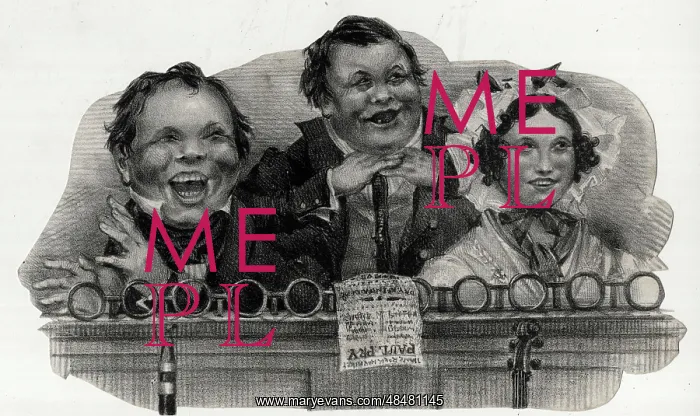  : At the Theatre, comical depiction of audience members