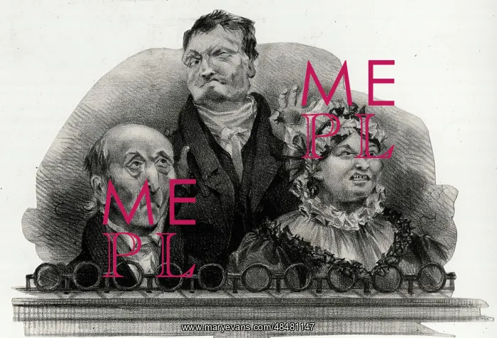 : At the Theatre, comical depiction of audience members