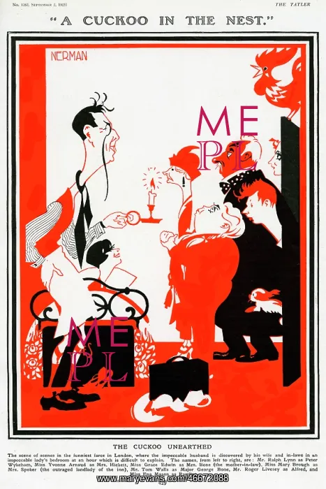 : Theatre, A Cuckoo in the Nest 1925, Nerman : Theatre, A Cuckoo in the Nest 1925, Nerman