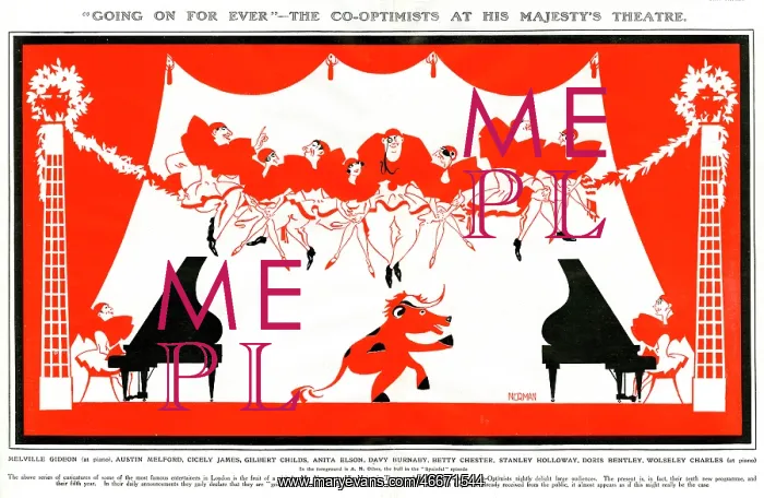 : Theatre, famous names of 1925 by Nerman : Theatre, famous names of 1925 by Nerman