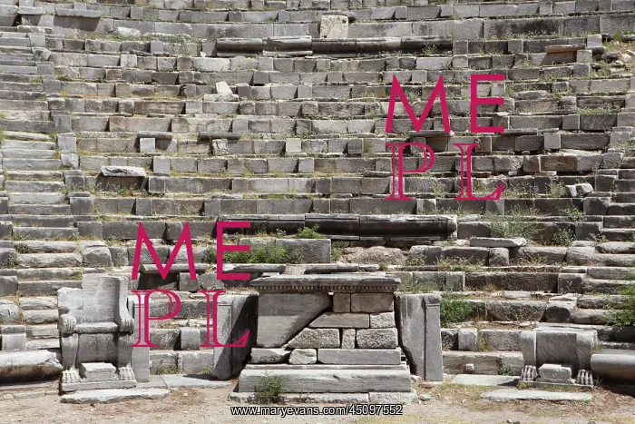 : Theatre, Priene, Aydin, Turkey : Theatre, Priene, Aydin, Turkey
