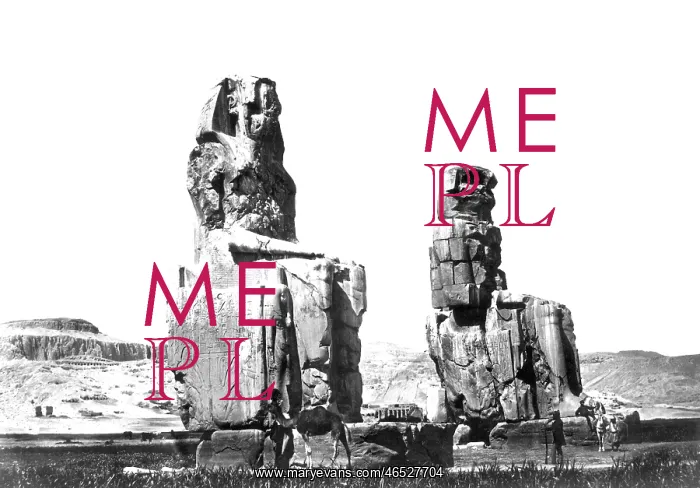  : Thebes, the Statues of Memnon c1857