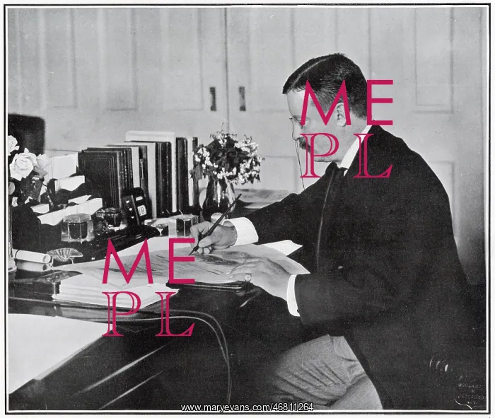 : Theodore Roosevelt in his study 1906 : Theodore Roosevelt in his study 1906