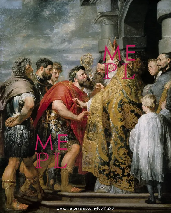 : Theodosius and St Ambrose, by Rubens : Theodosius and St Ambrose, by Rubens