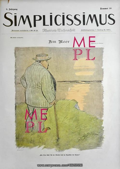 : Theophile-Alexandre Steinlen Am Meer, 1898 : Theophile-Alexandre Steinlen Am Meer, 1898