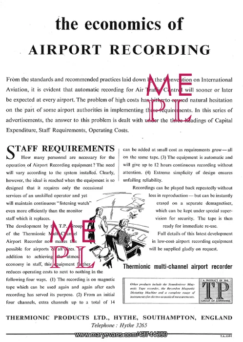  : Thermionic Products - Multi-Channel Airport Recorders