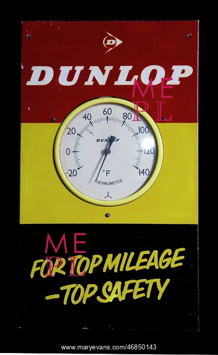 : Thermometer advertising Dunlop tyres : Thermometer advertising Dunlop tyres