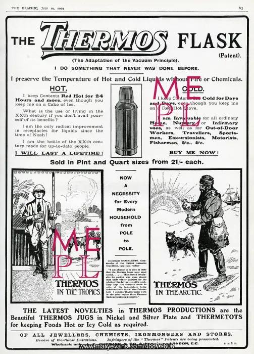 : Thermos flask advertisement : Thermos flask advertisement