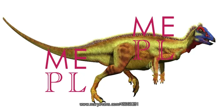 : Thescelosaurus dinosaur, side view on white background : Thescelosaurus dinosaur, side view on white background