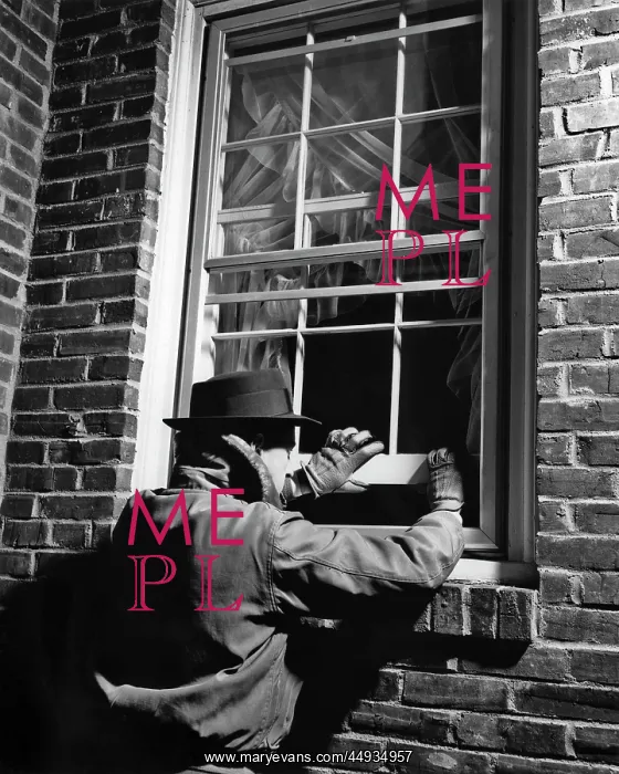 : Thief Man Wearing Hat Gloves Jacket Breaking into Home : Thief Man Wearing Hat Gloves Jacket Breaking into Home