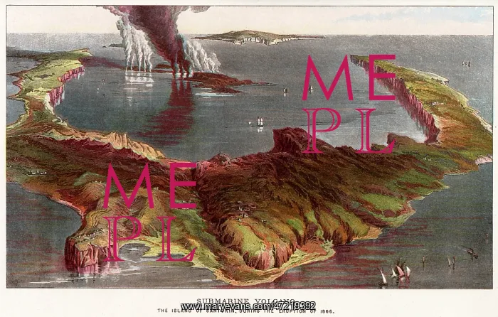 : THIRA ERUPTS 1866 : THIRA ERUPTS 1866