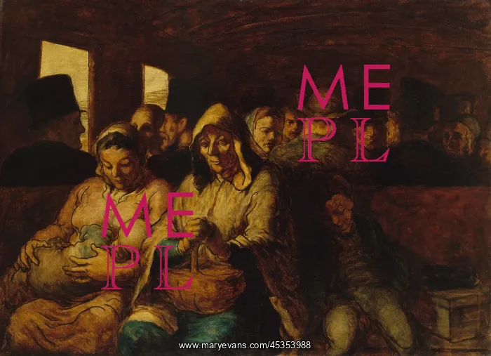 : THE THIRD-CLASS CARRIAGE, by Honore Daumier, 1862-64 : THE THIRD-CLASS CARRIAGE, by Honore Daumier, 1862-64