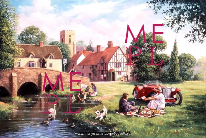 : Thirties Sunday with river and picnic : Thirties Sunday with river and picnic