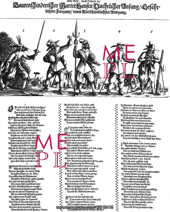 : Thirty Years War 1618 - 1648, atrocities, leaflet : Thirty Years War 1618 - 1648, atrocities, leaflet