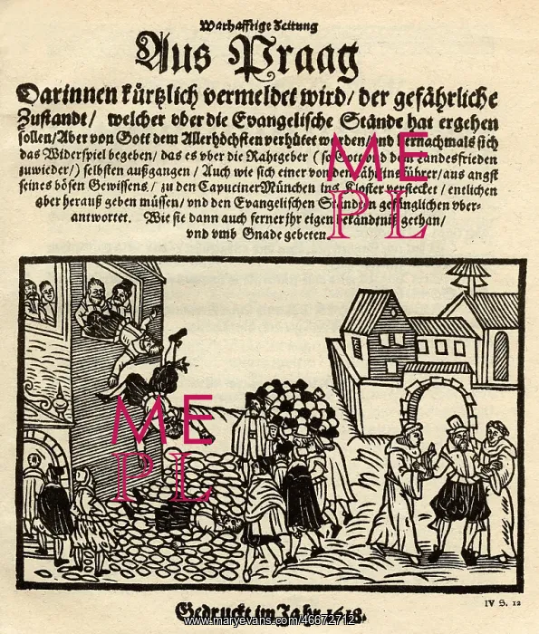 : Thirty Years War 1618 - 1648, second defenestration : Thirty Years War 1618 - 1648, second defenestration
