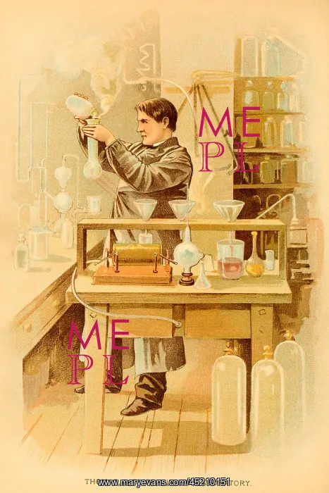 : Thomas A. Edison (1847-1931), in his Menlo ? : Thomas A. Edison (1847-1931), in his Menlo ?