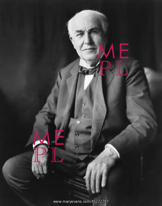 : Thomas A. Edison (1847-1931), in Washington, ? : Thomas A. Edison (1847-1931), in Washington, ?