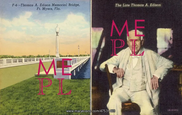 : Thomas A. Edison memorial bridge, and Thomas Edison : Thomas A. Edison memorial bridge, and Thomas Edison