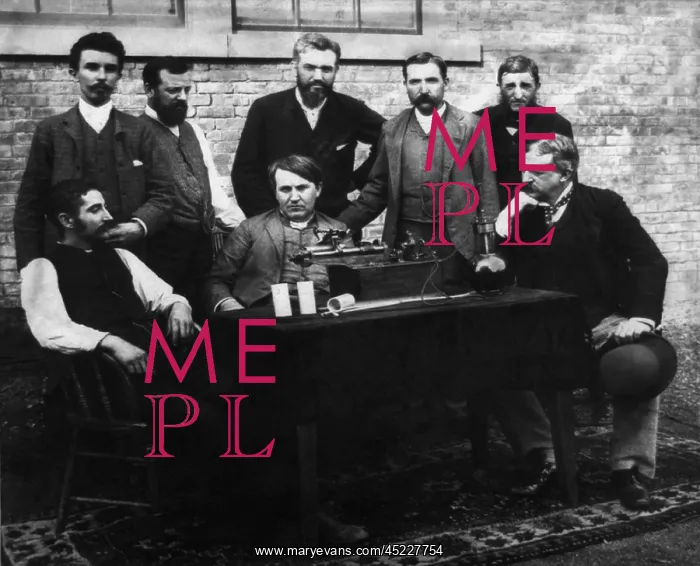 : Thomas A. Edison and his staff engineers / inventors, ? : Thomas A. Edison and his staff engineers / inventors, ?