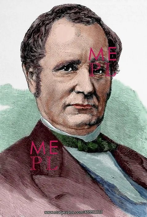 : Thomas Andrews Hendricks (1819-1885). Engraving. Colored : Thomas Andrews Hendricks (1819-1885). Engraving. Colored