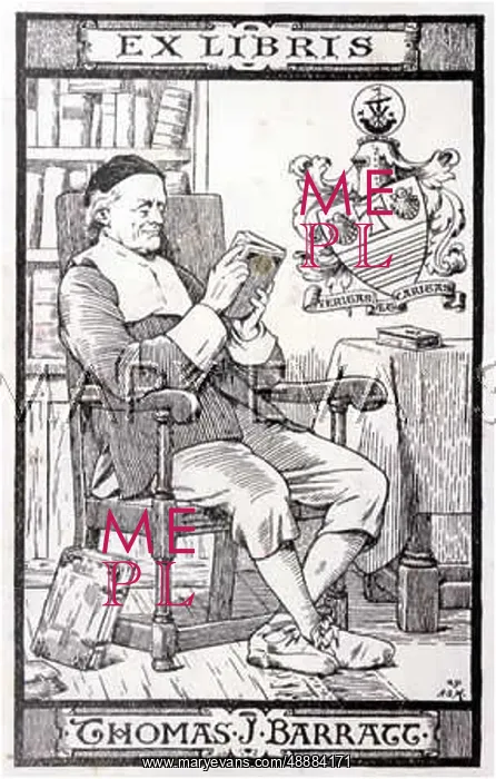 : THOMAS BARRATT BOOKPLATE : THOMAS BARRATT BOOKPLATE