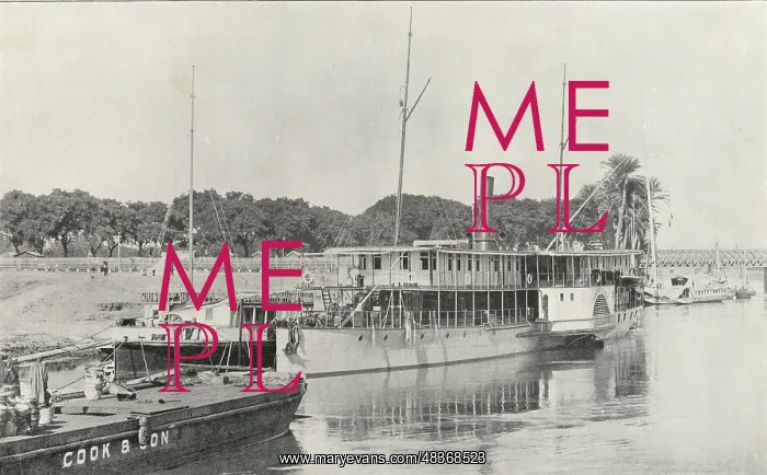 : Thomas Cook's steamship Rameses the Great at the dock : Thomas Cook's steamship Rameses the Great at the dock