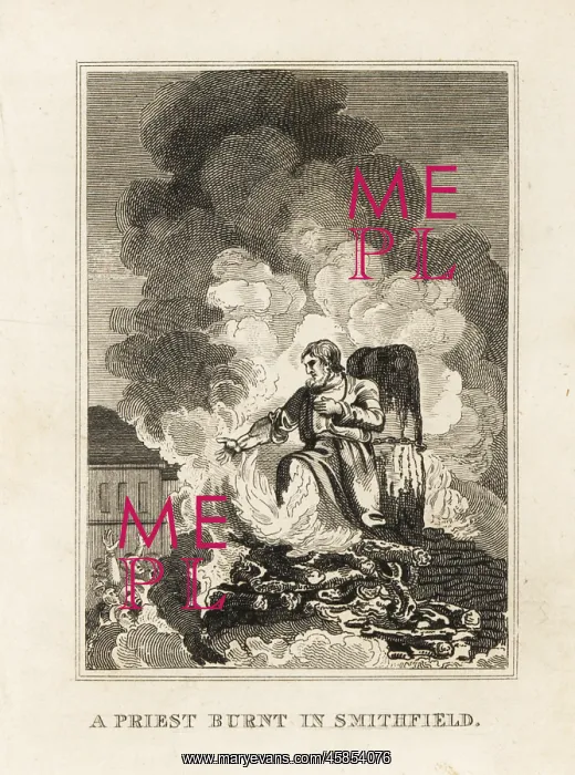 : Thomas Cranmer burnt at the stake for heresy, 1556 : Thomas Cranmer burnt at the stake for heresy, 1556