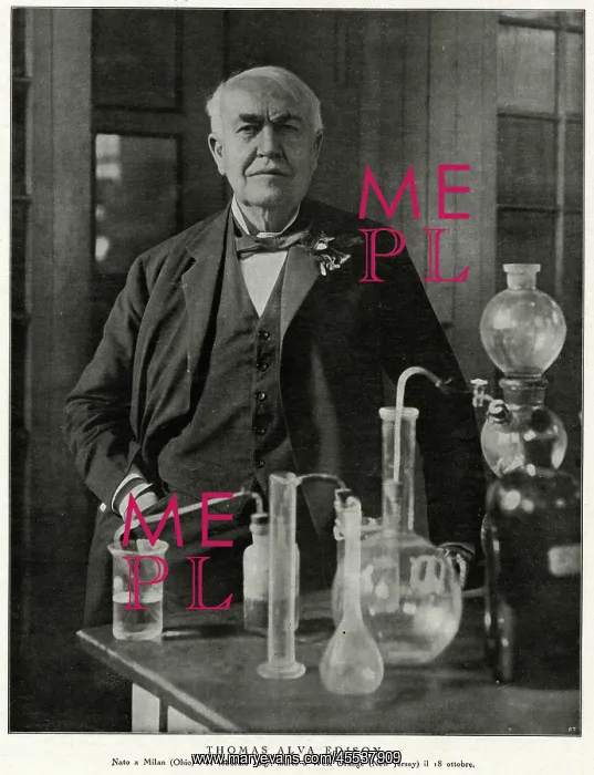 : Thomas Edison - the inventor on his 77th Birthday : Thomas Edison - the inventor on his 77th Birthday