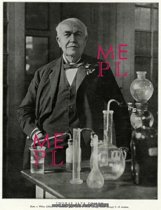: Thomas Edison - the inventor on his 77th Birthday : Thomas Edison - the inventor on his 77th Birthday