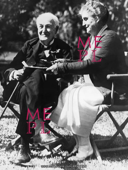 : Thomas Edison and wife, 1931 : Thomas Edison and wife, 1931