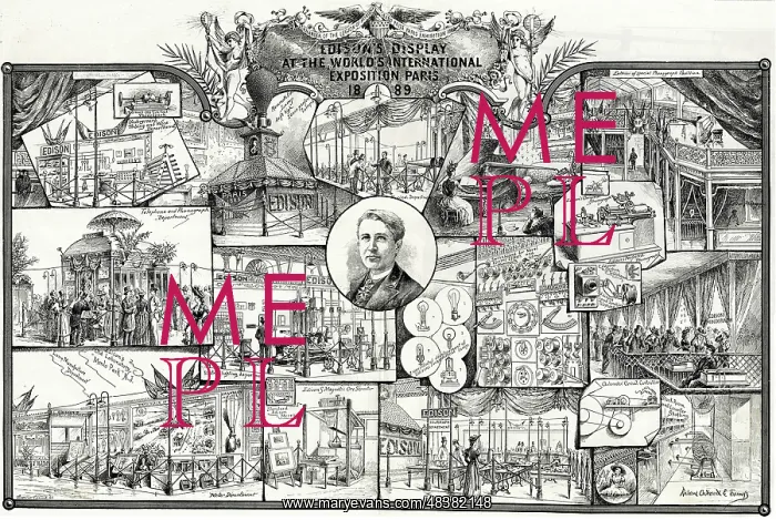 : Thomas Edison's Display, Paris Exhibition of 1889 : Thomas Edison's Display, Paris Exhibition of 1889