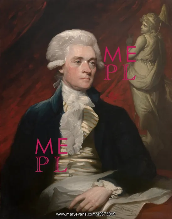 : Thomas Jefferson in 1785 portrait by British : Thomas Jefferson in 1785 portrait by British