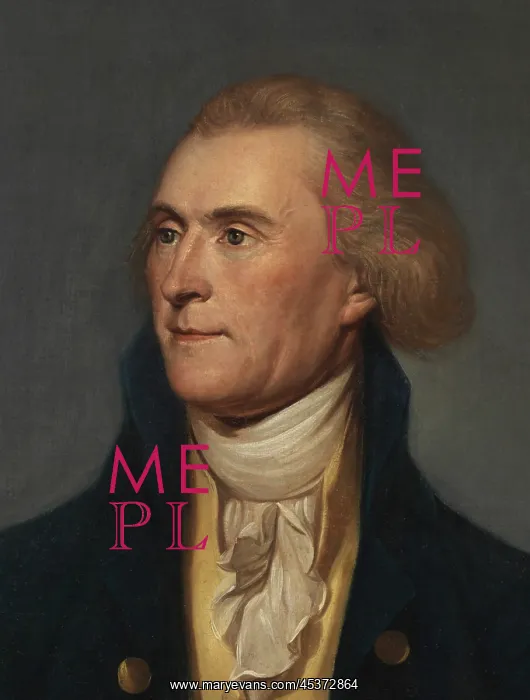 : Thomas Jefferson in a 1791 portrait by either : Thomas Jefferson in a 1791 portrait by either