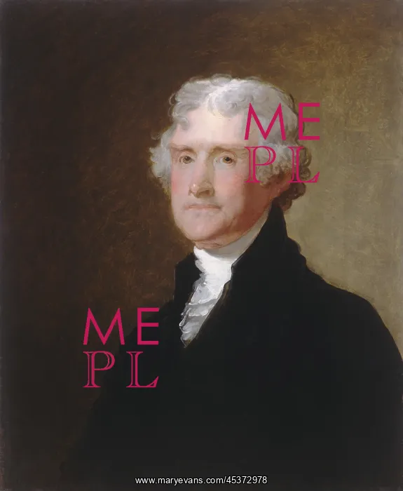 : Thomas Jefferson, 1821 portrait, by Gilbert : Thomas Jefferson, 1821 portrait, by Gilbert