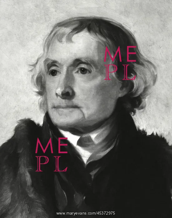 : Thomas Jefferson in 1856 posthumous portrait : Thomas Jefferson in 1856 posthumous portrait
