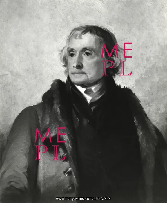: Thomas Jefferson in 1856 posthumous portrait : Thomas Jefferson in 1856 posthumous portrait