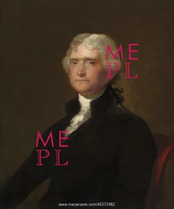 : Thomas Jefferson, in George Healy portrait : Thomas Jefferson, in George Healy portrait