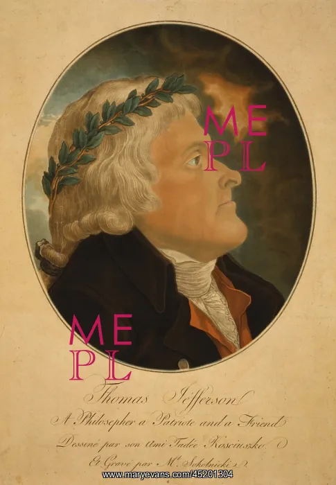 : Thomas Jefferson, wearing laurel crown. ? : Thomas Jefferson, wearing laurel crown. ?