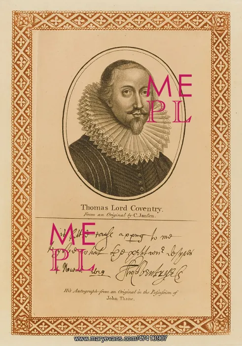 : THOMAS LORD COVENTRY : THOMAS LORD COVENTRY
